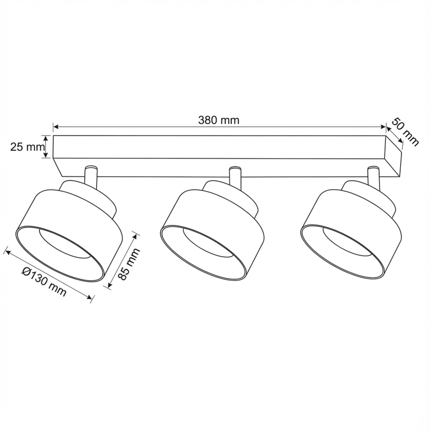 Brilagi - LED RGB+CCT Spot reglabil AURA LUX 3xGX53/14W/230V 2700-6500K Wi-Fi Tuya negru/auriu