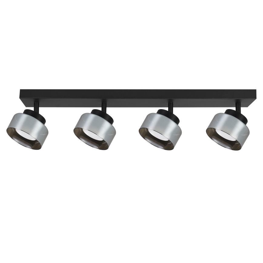 Brilagi - Spot LED RGB+CCT reglabil AURA LUX 4xGX53/14W/230V 2700-6500K Wi‑Fi Tuya negru/fumuriu