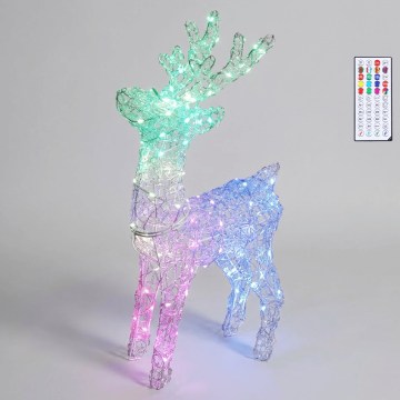 BRILAGI - LED RGBIC decorațiune de Crăciun exterioară dimabilă LED/6W/230V 90 cm IP44 ren + telecomandă