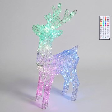 BRILAGI - LED RGBIC Decorațiune exterioară de Crăciun LED/6W/230V 60 cm IP44 ren + telecomandă