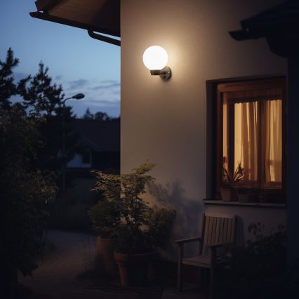 BRILAGI - HARBOR Aplica de perete pentru exterior LED RGBW reglabilă 1xE27/12W/230V 2700-6500K IP33 negru/alb