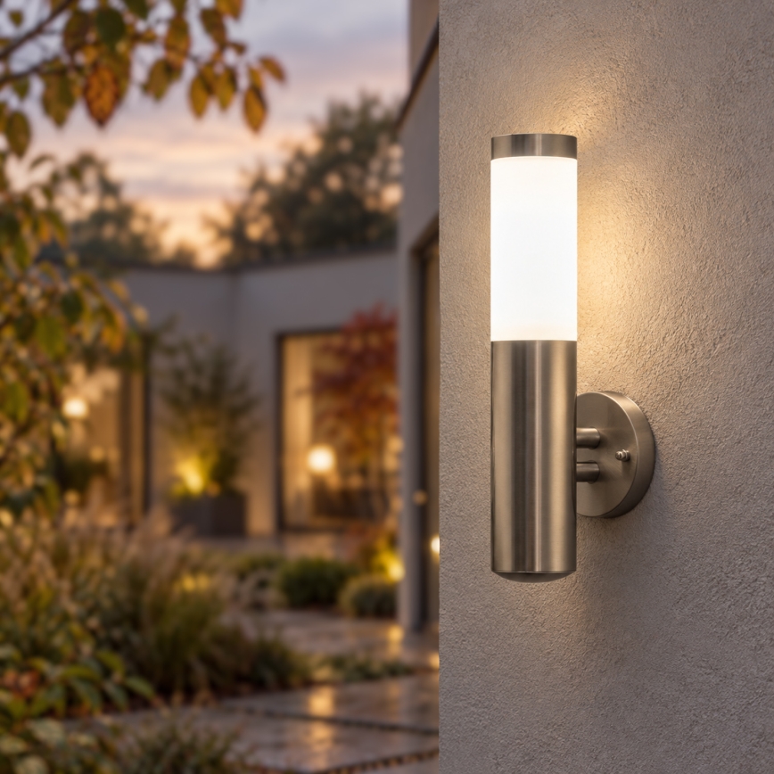 BRILAGI - Lampă de perete exterioară LED RGBW reglabilă ELIA 1xE27/6,5W/230V 2700-6500K IP44 Wi-Fi crom mat