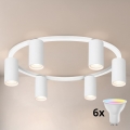 Brilagi - LED RGBW corp de iluminat de tavan dimabil SELE 6xGU10/6,5W/230V 2700-6500K alb + telecomandă