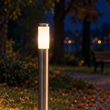 BRILAGI - Lampă de exterior LED RGBW dimmabilă ELIA 1xE27/6,5W/230V 2700-6500K IP44 Wi-Fi 100 cm crom mat