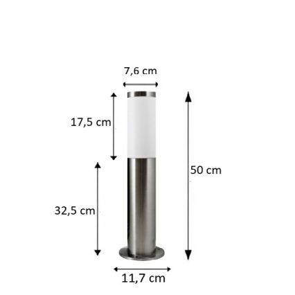 BRILAGI - Lampă LED RGBW reglabilă pentru exterior ELIA 1xE27/6,5W/230V 2700-6500K IP44 Wi-Fi 50 cm crom mat