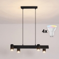 Brilagi - LED RGBW lustru dimmabil pe cablu SELE 4xGU10/6,5W/230V 2700-6500K negru
