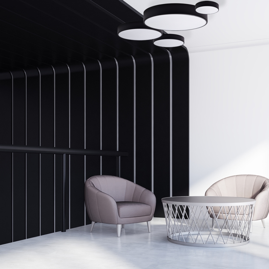 Brilagi - Plafonieră LED RGBW dimabilă pentru baie CLARE, 2xE27/9W/230V, 2700-6500K, Ø 30 cm, IP54, Wi-Fi, negru