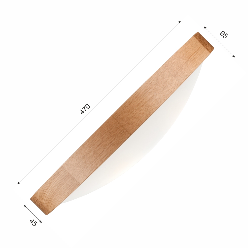 Brilagi - Plafonieră LED RGBW reglabilă CARVALHO SLIM 3xE27/9W/230V 2700-6500K Wi-Fi stejar Ø 47 cm