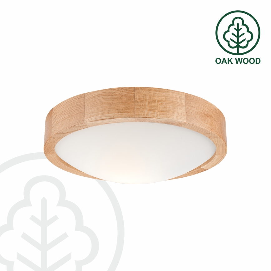Brilagi - CARVALHO SLIM Plafonieră LED RGBW dimabilă 1xE27/9W/230V 2700-6500K Wi-Fi, stejar, Ø 27 cm