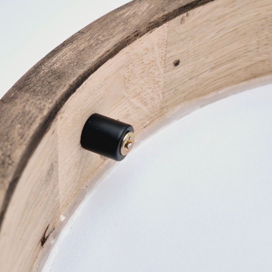 Brilagi - Plafonieră LED RGBW dimabilă CARVALHO SLIM 1xE27/15W/230V 2700-6500K Wi-Fi, stejar, diam. 27 cm