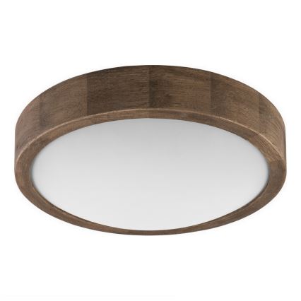 Brilagi - Plafonieră LED RGBW dimabilă CARVALHO SLIM 1xE27/9W/230V 2700-6500K Wi-Fi, stejar, diam. 27 cm