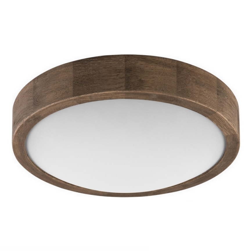 Brilagi - Plafonieră LED RGBW dimabilă CARVALHO SLIM 1xE27/9W/230V 2700-6500K Wi-Fi, stejar, diam. 27 cm