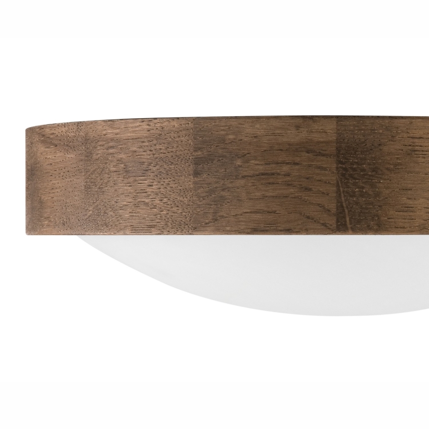 Brilagi - Plafonieră LED RGBW dimabilă CARVALHO SLIM 1xE27/9W/230V 2700-6500K Wi-Fi, stejar, diam. 27 cm