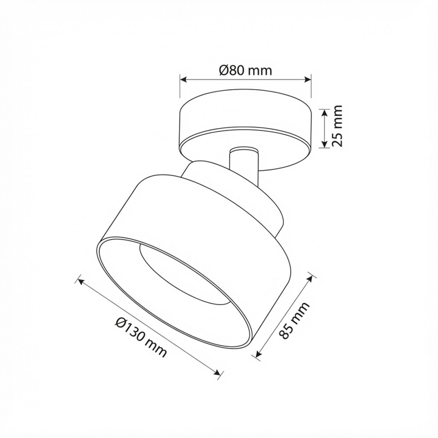 Brilagi - LED Spot AURA LUX 1xGX53/30W/230V, diam. 13 cm, negru/auriu