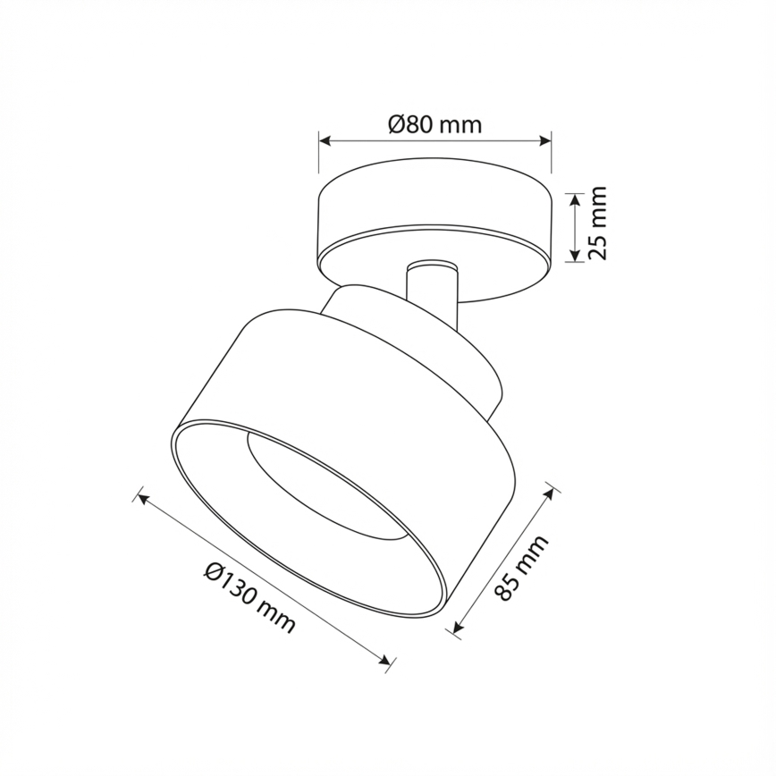 Brilagi - LED Spot AURA LUX 1xGX53/30W/230V Ø 13 cm negru/fumuriu