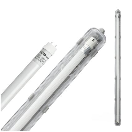 BRILAGI - Corp de iluminat LED tehnic, etanș la praf, pentru tub fluorescent T8 OPTIMA, 1xG13/18W/230V, 4000K, IP65, 128 cm