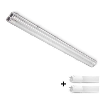 BRILAGI - Corp de iluminat LED tehnic, etanș la praf, pentru tuburi T8 OPTIMA 2xG13/18W/230V 4000K IP65 128 cm - palet 110 buc.