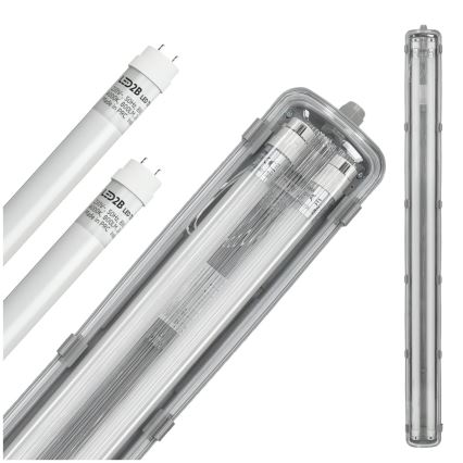 BRILAGI - Corp de iluminat LED tehnic, etanș la praf, pentru tuburi T8 OPTIMA 2xG13/18W/230V 4000K IP65 128 cm - palet 110 buc.