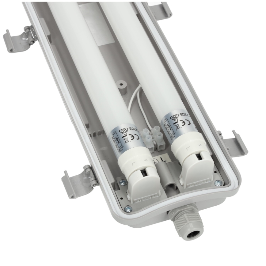 BRILAGI - Corp de iluminat LED tehnic, etanș la praf, pentru tuburi T8 OPTIMA 2xG13/18W/230V 4000K IP65 128 cm - palet 110 buc.