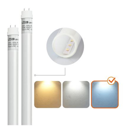 Brilagi - Corp LED tehnic etanș la praf pentru tuburi fluorescente OPTIMA T8 2xG13/18W/230V 6500K IP65 128 cm