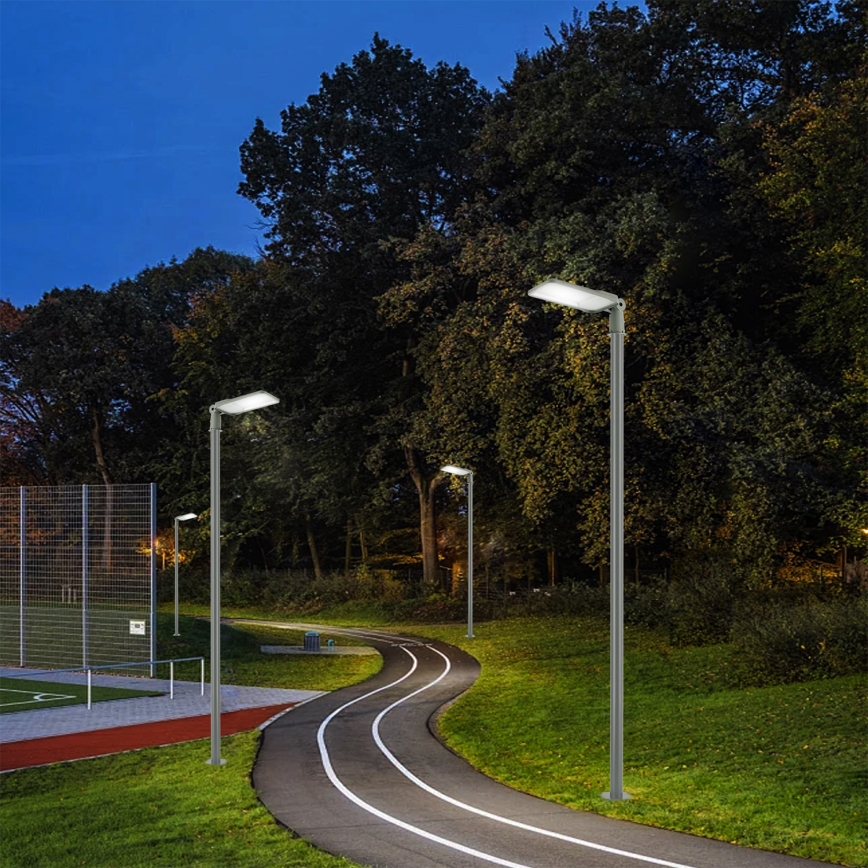 Brilagi - Lampă stradală LED de exterior URBANLIGHT, cu stâlp și braț articulat, 3 m, LED/200W/230V, gri, IP65