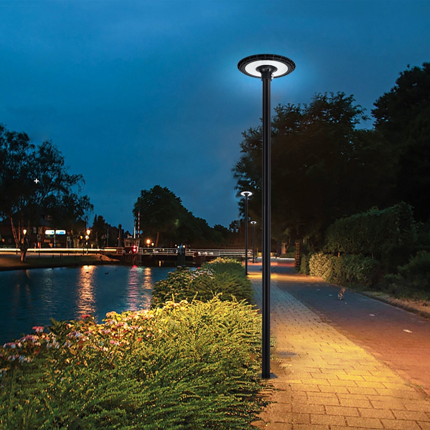 Brilagi - Lampă de stradă LED pentru exterior cu stâlp de 3 m URBANSPARK LED/120W/230V, neagră, IP65