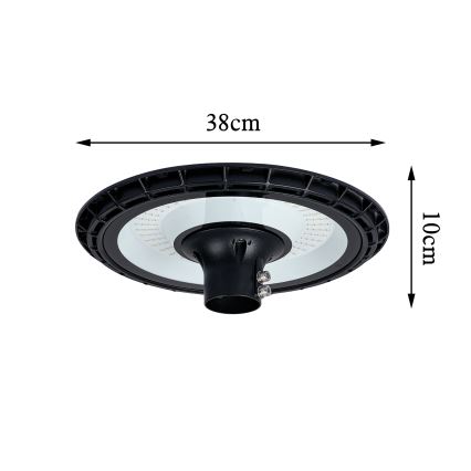 Brilagi - Lampă de stradă LED pentru exterior cu stâlp de 3 m URBANSPARK LED/120W/230V, neagră, IP65