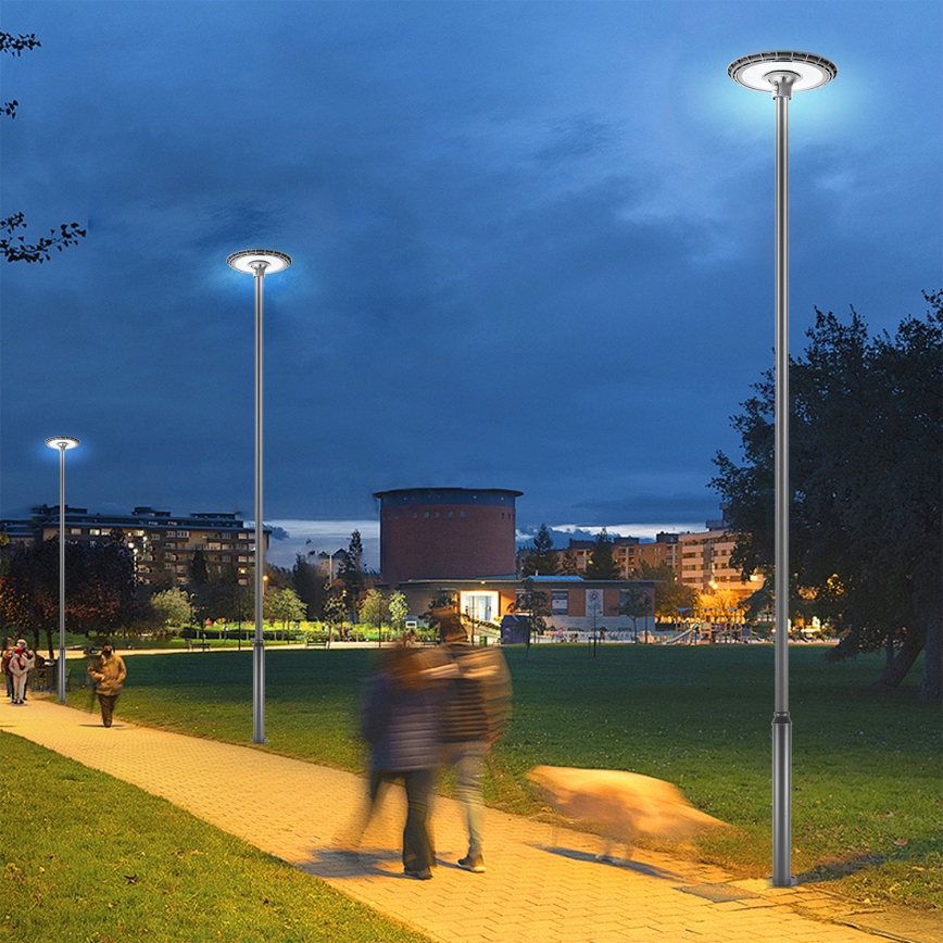 Brilagi - Lampă stradală LED de exterior URBANSPARK cu stâlp de 5 m, 120W, 230V, antracit, IP65