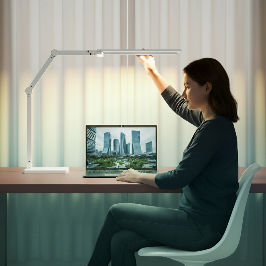 Brilagi - Lampă de birou LED tactilă reglabilă VARIO LED/24W/230V 3000-6500K CRI 92 albă