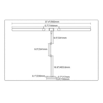 Brilagi - Lampă de birou LED tactilă reglabilă VARIO LED/24W/230V 3000-6500K CRI 92 albă