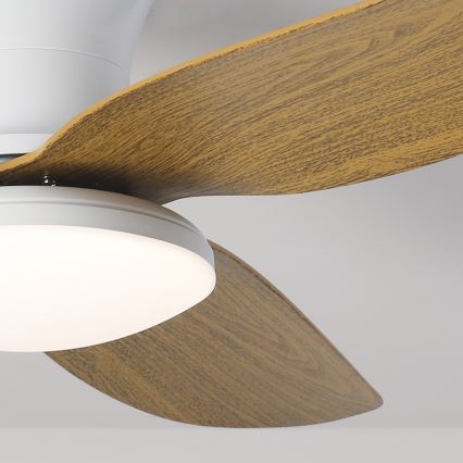 Brilagi - Ventilator de tavan LED reglabil LED/30W/230V 3000-6500K alb/maro + telecomandă