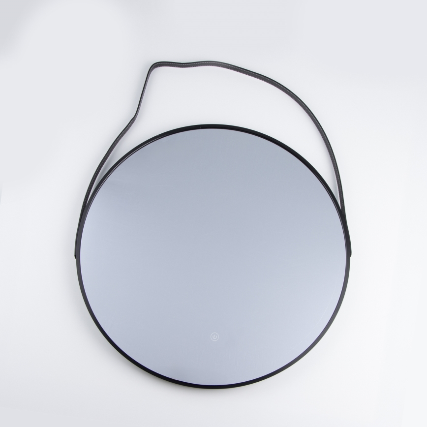 Brilagi - Oglindă de baie LED VERESE LED/19W/230V Ø 60 cm neagră IP44 CRI 90 reglabilă + CCT