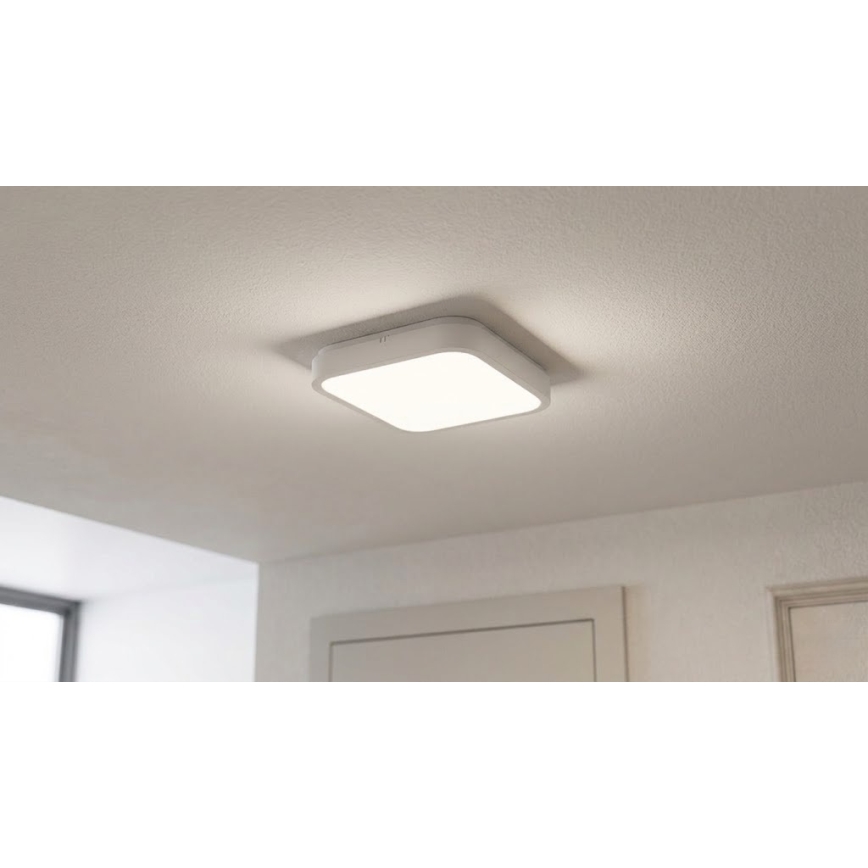 BRILAGI - Plafonieră LED pentru baie cu senzor ZENNA LED/18W/230V 28,5x28,5 cm IP44 albă + telecomandă