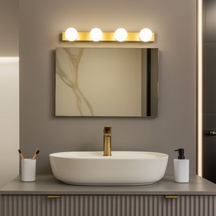 Brilagi - Aplica LED pentru oglindă de baie HOLLYWOOD 4xLED/3W/230V 53 cm IP44 auriu