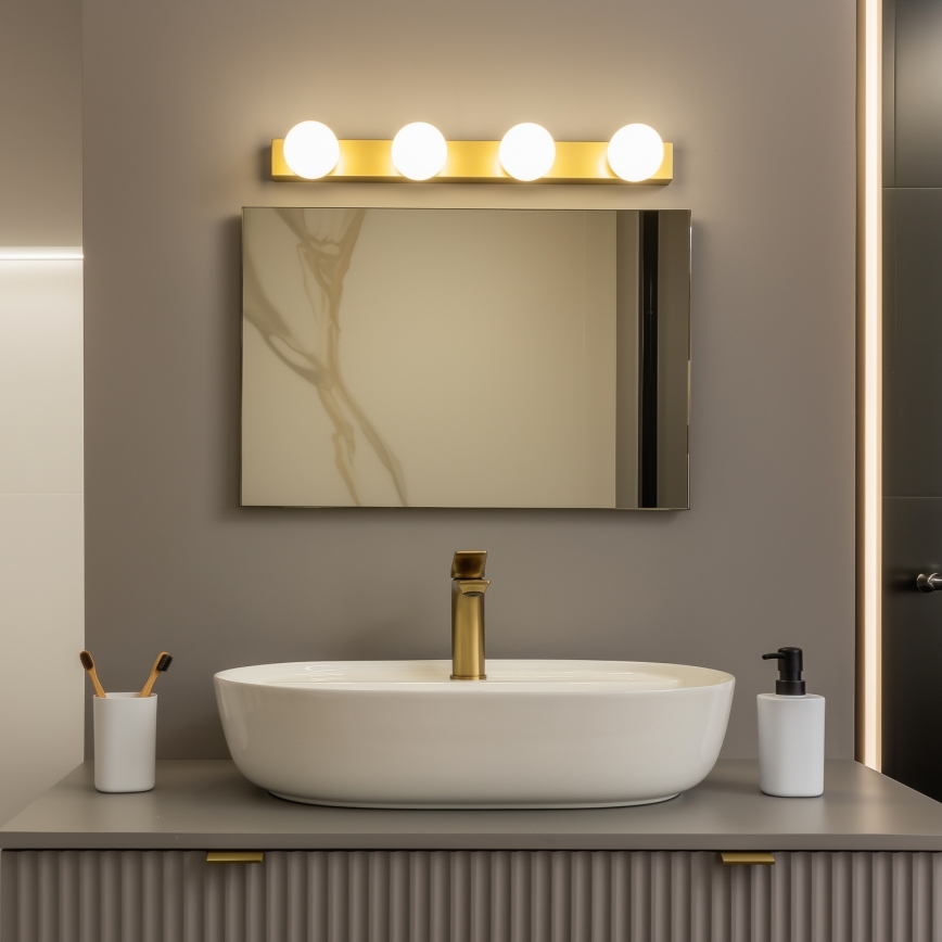 Brilagi - Aplica LED pentru oglindă de baie HOLLYWOOD 4xLED/3W/230V 53 cm IP44 auriu