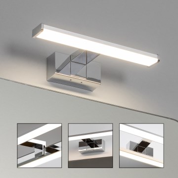 Brilagi - Lumină LED pentru oglindă de baie 3 în 1 VESTRA, 6 W, 230 V, 30 cm, IP44, crom lucios