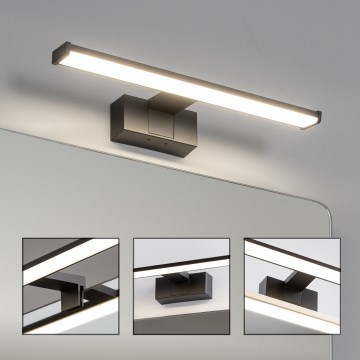 Brilagi - Lumină LED pentru oglindă de baie 3 în 1 VESTRA LED/8W/230V 40 cm IP44 negru