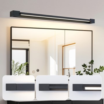 Brilagi - Lumină LED pentru oglindă de baie AQUA LINE LED, 28W, 230V, 100 cm, IP44, negru, CRI 90