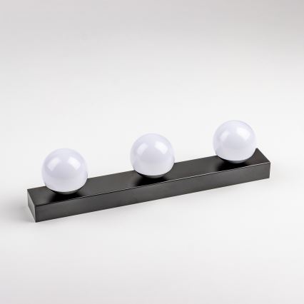 Brilagi - Iluminare LED pentru oglindă de baie HOLLYWOOD, 3xLED/3W/230V, 39 cm, IP44, negru