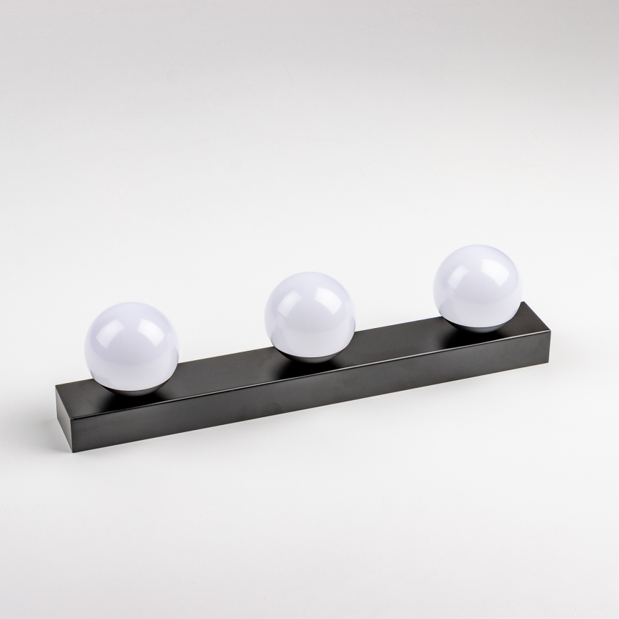 Brilagi - Iluminare LED pentru oglindă de baie HOLLYWOOD, 3xLED/3W/230V, 39 cm, IP44, negru
