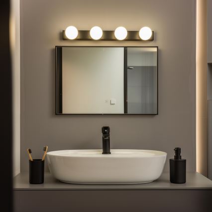 Brilagi - Lumină LED pentru oglindă de baie HOLLYWOOD, 4xLED/3W/230V, 53 cm, IP44, negru