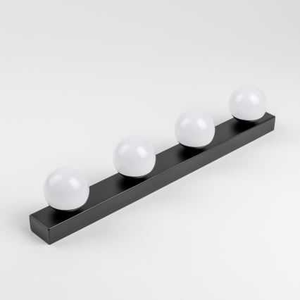 Brilagi - Lumină LED pentru oglindă de baie HOLLYWOOD, 4xLED/3W/230V, 53 cm, IP44, negru