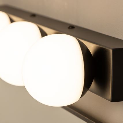 Brilagi - Lumină LED pentru oglindă de baie HOLLYWOOD, 4xLED/3W/230V, 53 cm, IP44, negru