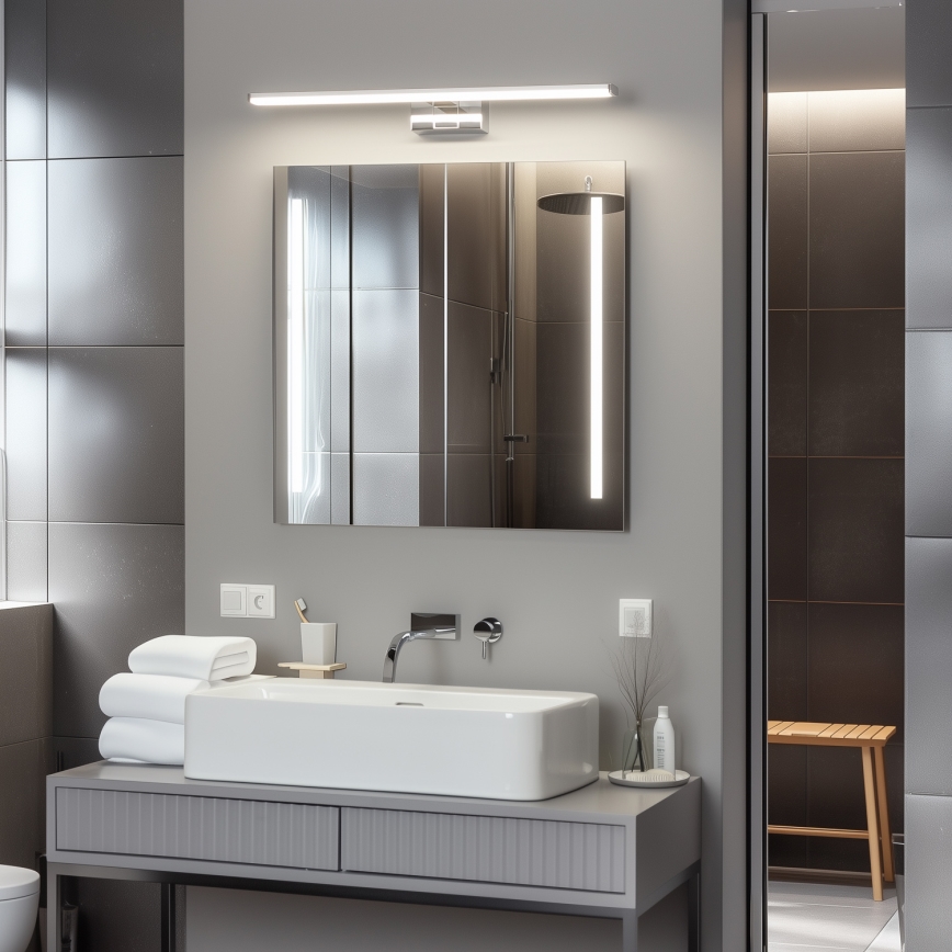 Brilagi - Iluminare LED pentru oglindă de baie 3 în 1 VESTRA LED/12W/230V 60 cm IP44 crom lucios