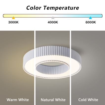 Brilagi - Plafonieră LED cu reglare a intensității LUMIX 48W 230V 3000-6000K alb Ø50 cm + telecomandă