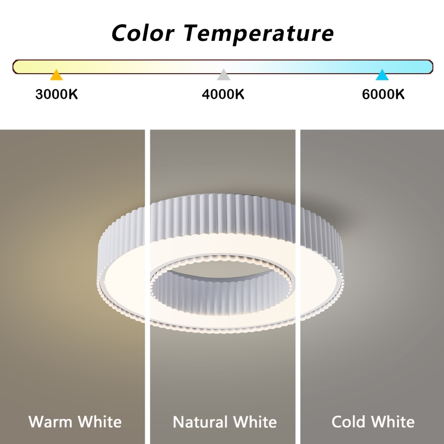 Brilagi - Plafonieră LED cu reglare a intensității LUMIX 48W 230V 3000-6000K alb Ø50 cm + telecomandă