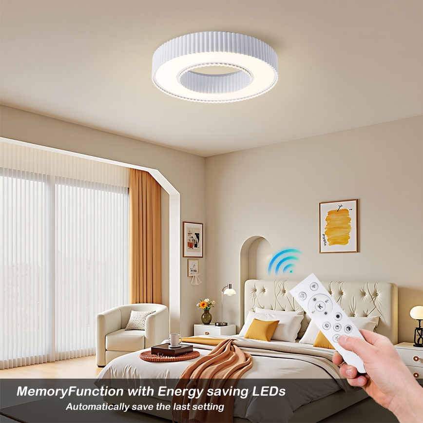 Brilagi - Plafonieră LED cu reglare a intensității LUMIX 48W 230V 3000-6000K alb Ø50 cm + telecomandă