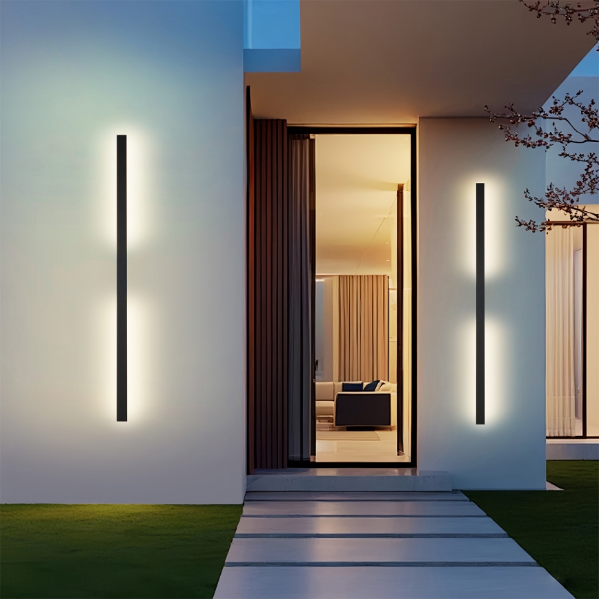 Brilagi - Aplică LED de exterior LUNA, 30W, 230V, 4000K, IP65, 150 cm, negru, CRI 90