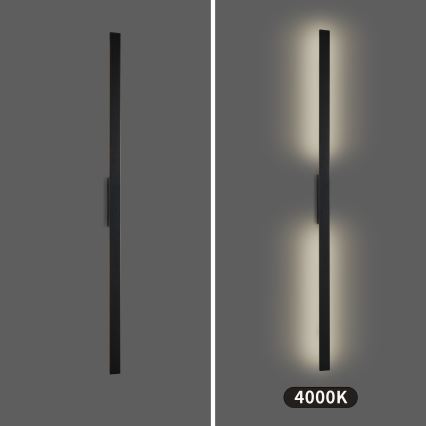 Brilagi - Aplică LED de exterior LUNA, 30W, 230V, 4000K, IP65, 150 cm, negru, CRI 90