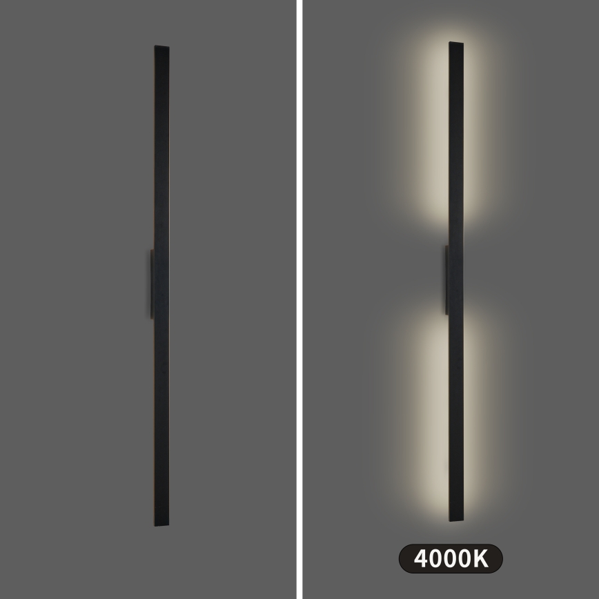Brilagi - Aplică LED de exterior LUNA, 30W, 230V, 4000K, IP65, 150 cm, negru, CRI 90